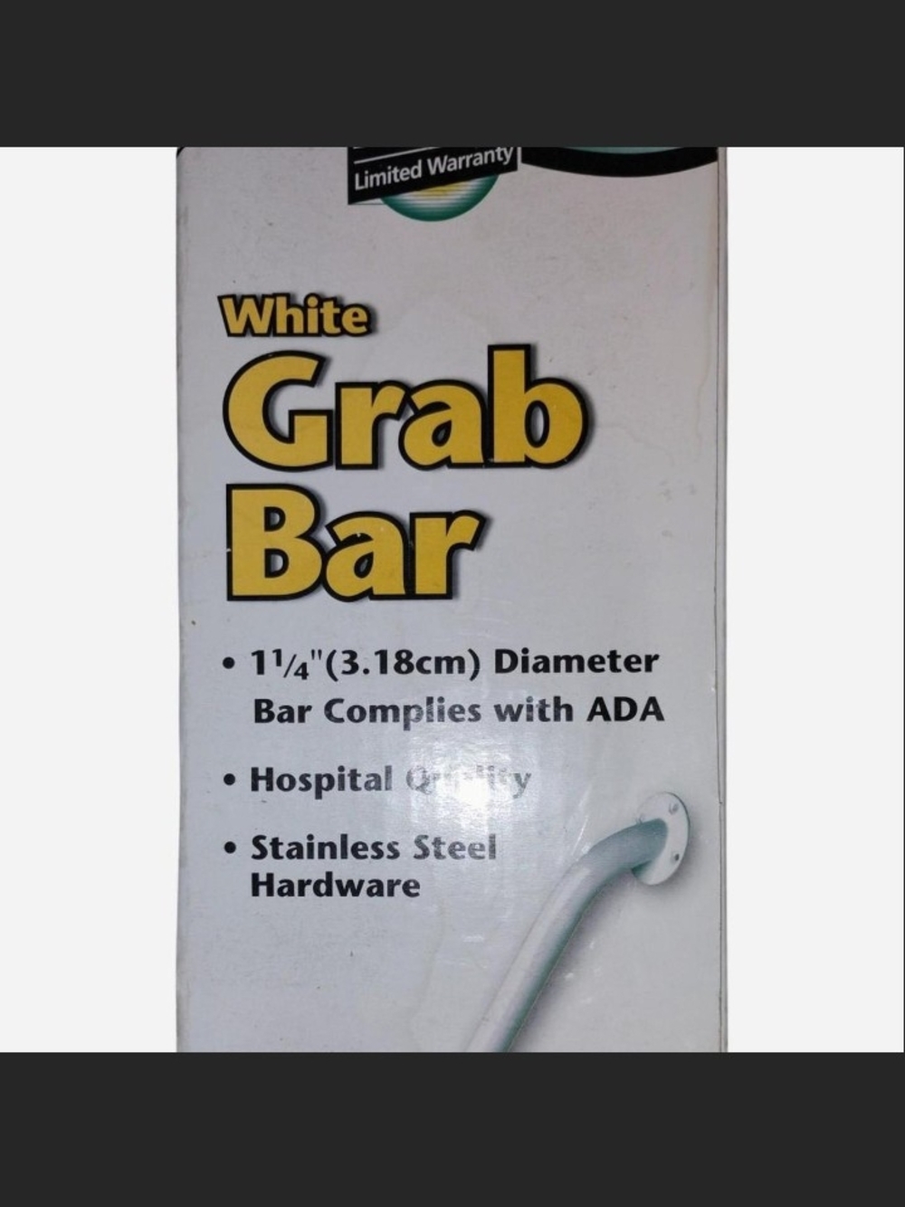 White Grab Bar - ADA Compliant Safety Rail